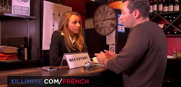  Anal sex with hot blond French receptionist  Angel Emily